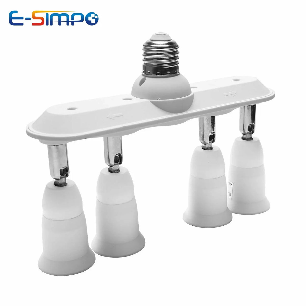 adaptateur led e27 blanc moderne vis splitter cable électrique fixations opaques