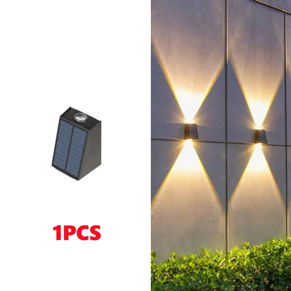 lampe murale solaire contemporaine noire semi transparente ip65 led rechargeableextérieur moderne