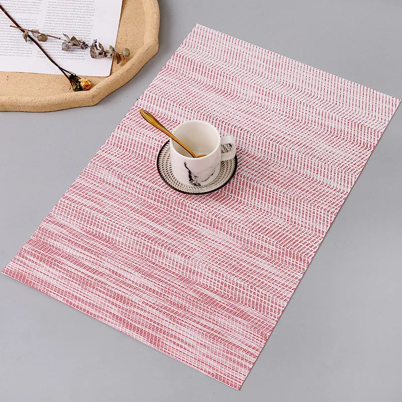 tapis table rectangle moderne motif zigzag couleurs jaune rouge gris bleu blanc semi transparent