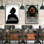 affiche the weeknd moderne pvc noire blanche cadre salon chambre decoration artistique