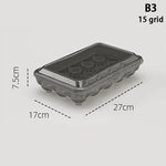 boîtes œufs transparentes poignées couleurs noir vert olive moderne pratique conteneur réfrigérateur