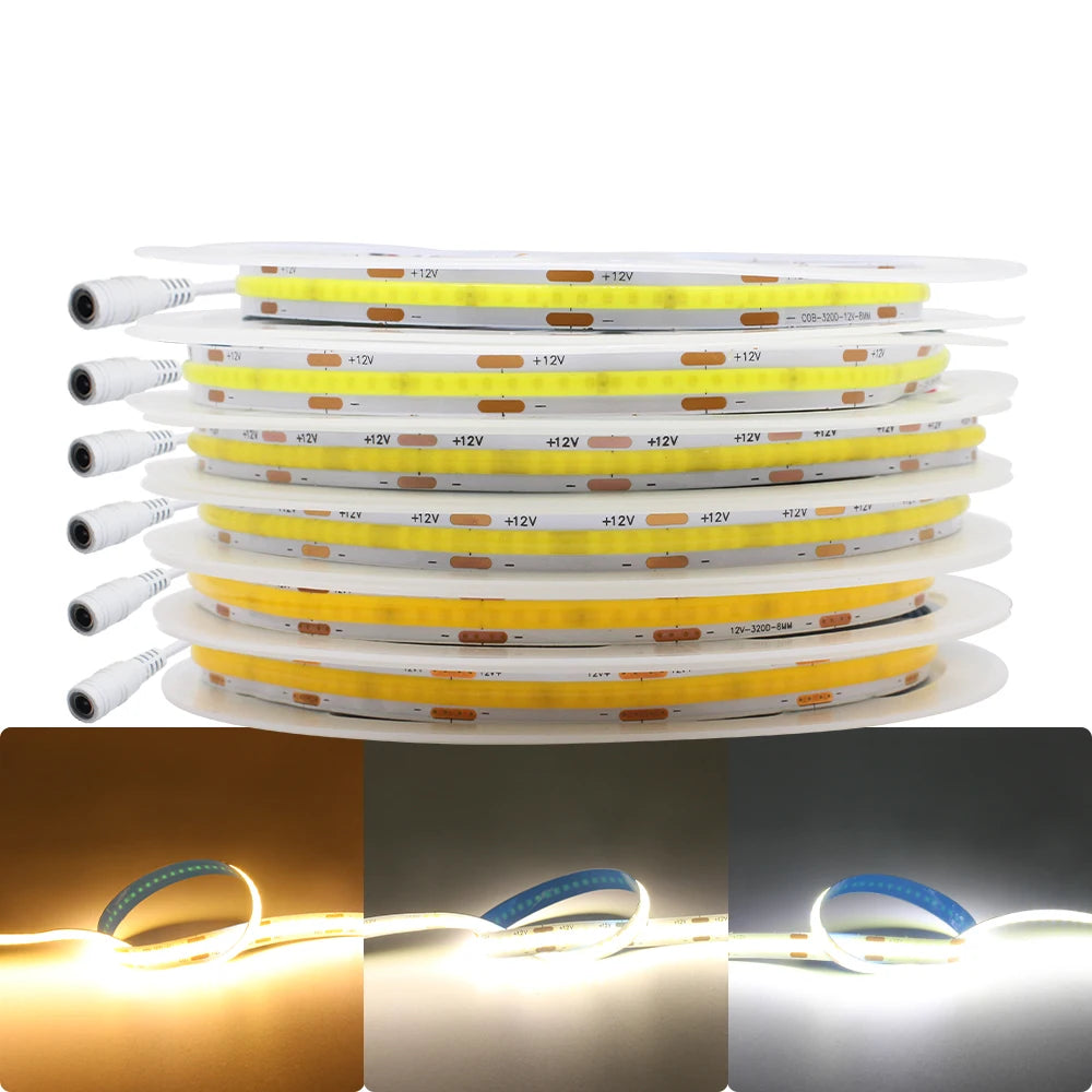 ruban led flexible 12v 3000k 4000k 6000k dimmable decoration maison moderne