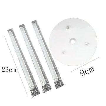 support gâteau blanc tiges rond lisse moderne tiges plateau rond carré cuisine