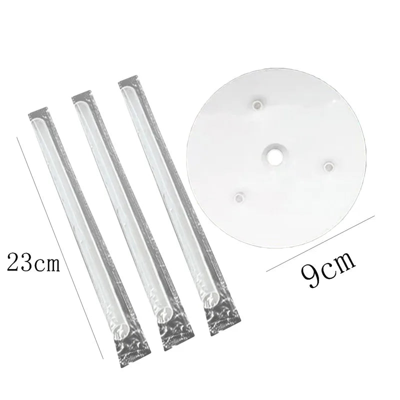 support gâteau blanc tiges rond lisse moderne tiges plateau rond carré cuisine