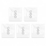 commutateur intelligent rideau controle tactile noir blanc application smartphone flèches haut bas arrêt moderne