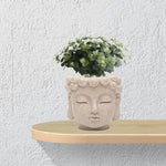 pot fleur résine tête bouddha moderne cache pot intérieur extérieur drainage ornement zen jardin