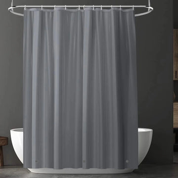rideau douche moderne gris opaque aimants légers salle bain 180x180cm 180x200cm