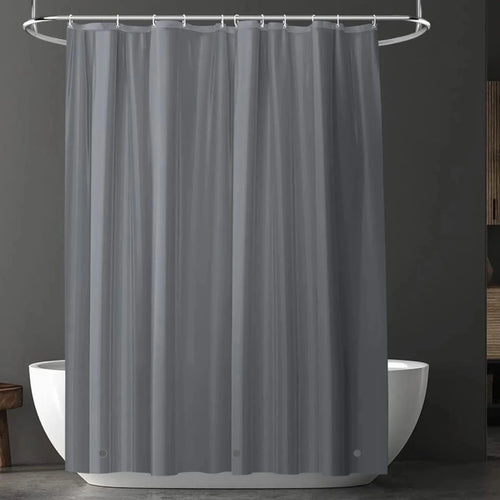 rideau douche moderne gris opaque aimants légers salle bain 180x180cm 180x200cm