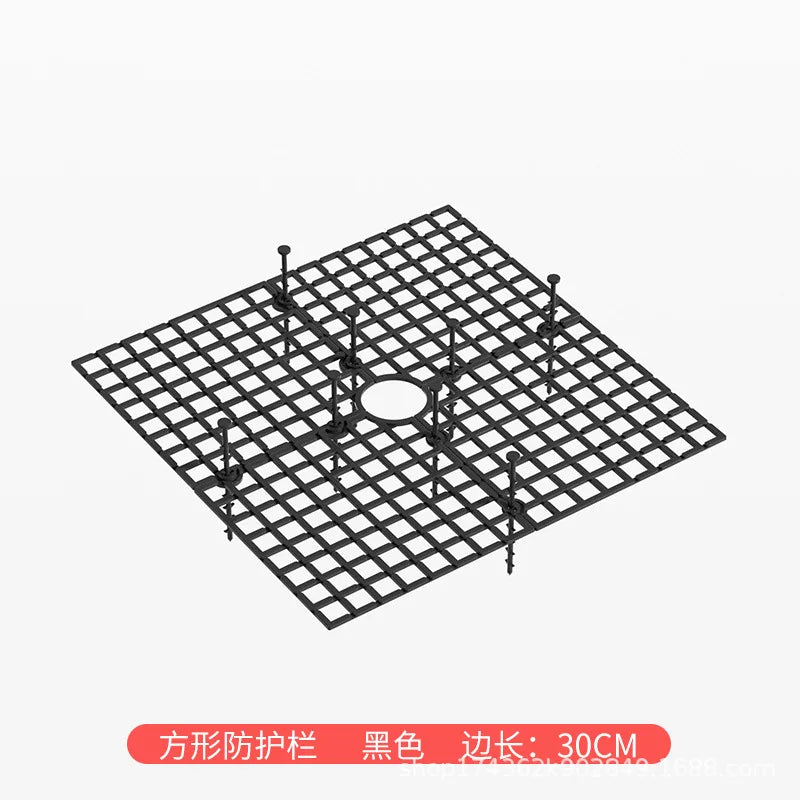 grille protection pot fleur marron clair moderne 19cm 30cm 52cm occlusion horizontal minimaliste