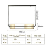 suspension lumineuse moderne minimaliste pendentif noir rectangle métal opaque 2000 82000 lumens