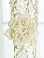 rideau semi transparent brodé fleurs élégant moderne maison polyester machine lavable