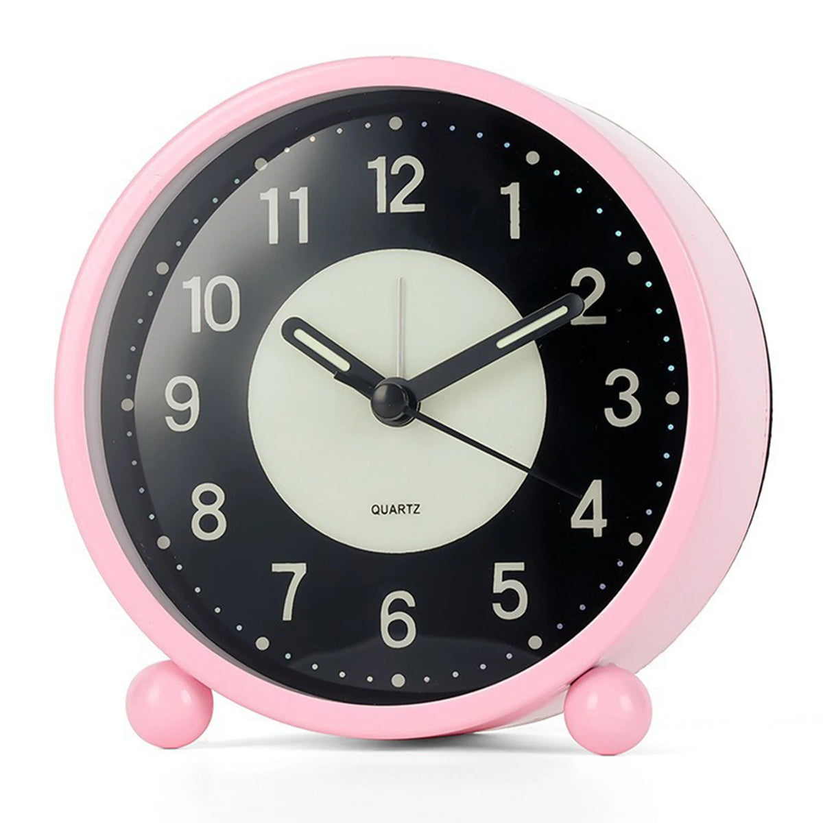 horloge table vintage sans tic tac piles lumineuse noir rose vert glow