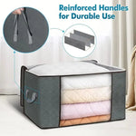 Sac de rangement de couette en tissu non tissé avec fermeture éclair