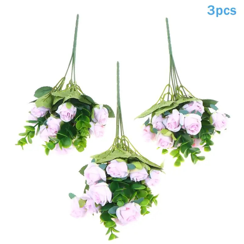 décoration intérieure bouquet roses artificielles modernes élégantes vase transparent anniversaire mariage