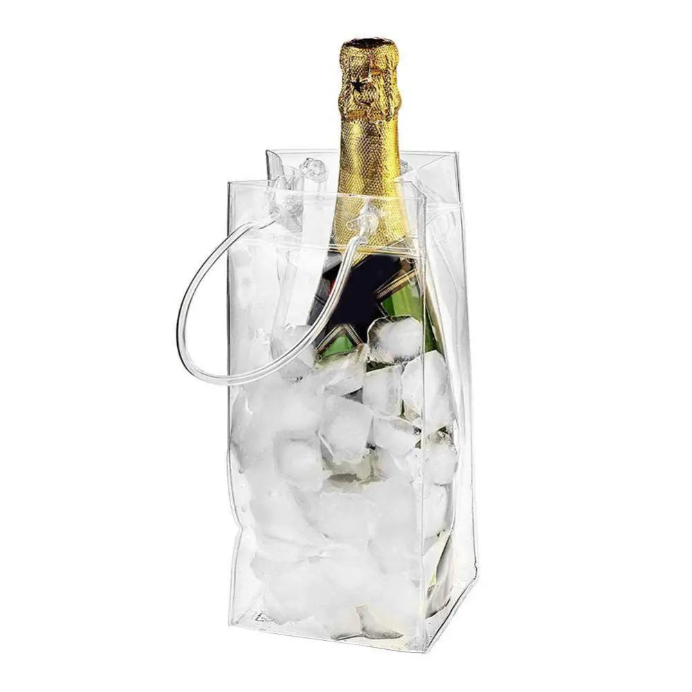 sac transparent moderne bouteille vin champagne glaçons rangement cuisine bar minimaliste