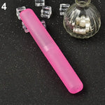 boîte rangement moderne brosse dents réutilisable bleu vert violet rose transparent