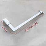 barre douche inox tige vis fixations plaque moderne minimaliste argenté noir blanc métal