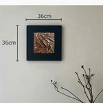 décoration murale contemporaine plaque murale relief texturé marron noir moderne chambre salon