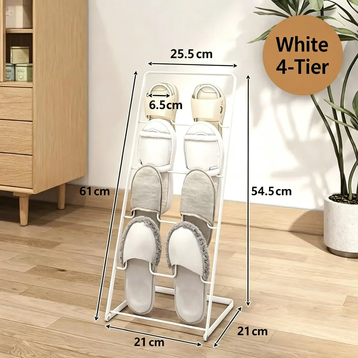 étagère chaussures moderne pliable fer blanc gris chaussons rangement minimaliste chambre salle bain blanc
