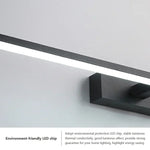 lampe miroir moderne noir blanc doré fixée mur led tricolore 40cm 60cm