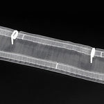 ruban rideaux plissé blanc transparent moderne 75mm clips accessoire couture 1m 5m 10m