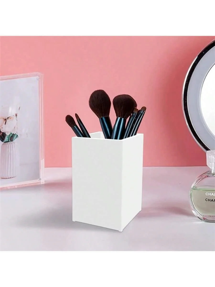 boîte rangement pinceaux maquillage acrylique noire blanche moderne