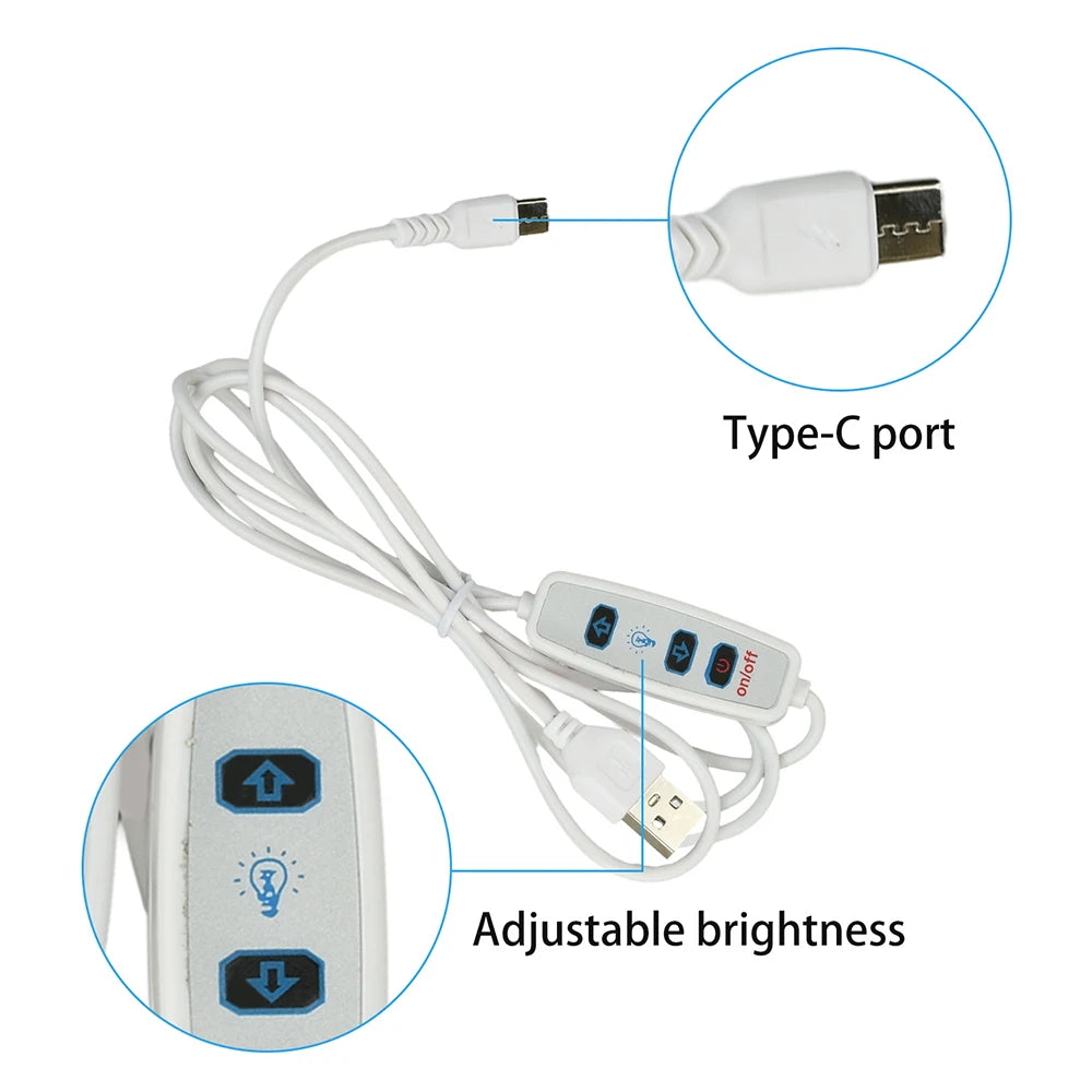 panneau led blanc mat moderne 5.5w 6500k usb réglable sans visibilité fixe