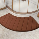 tapis bain noir marron gris beige rayures horizontales moderne antidérapant absorbant doux