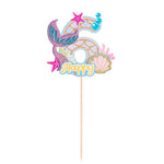 décoration gâteau poisson licorne étoile mer algues bulles coquillages thème sous marin fête anniversaire