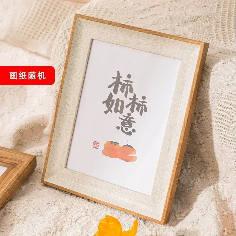 cadre photo bois naturel rustique classique support table salon chambre