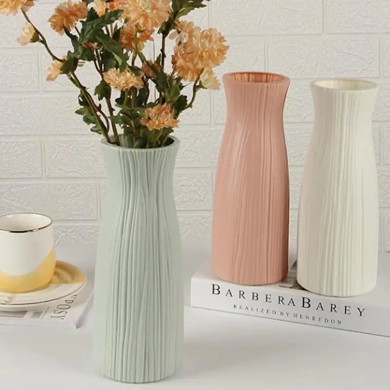 vases modernes texturés couleurs blanc vert rouge rose orange décoration intérieure extérieure minimaliste
