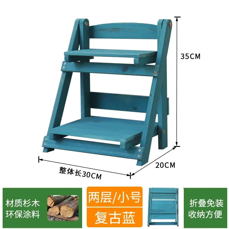 étagère pliable bois trois niveaux brun foncé moderne rustique visagementère pliable bois trois niveaux