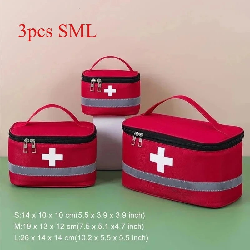 sac rangement multi usages kit médical oxford pratique croix blanche rouge gris bleu