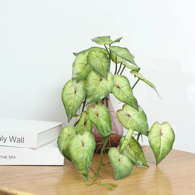 plantes artificielles feuilles vertes modernes sans pot extérieures 58cm 50cm