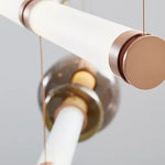 suspension lumineuse moderne élégante blanc doré marron clair translucide