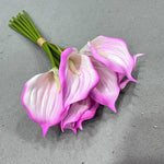 bouquet fleurs artificielles calla blanc rose rouge jaune orange modernes intérieur decoration