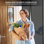 rideau porte magnétique anti insectes polyester noir maille fine moderne plié maison sécurité chambre