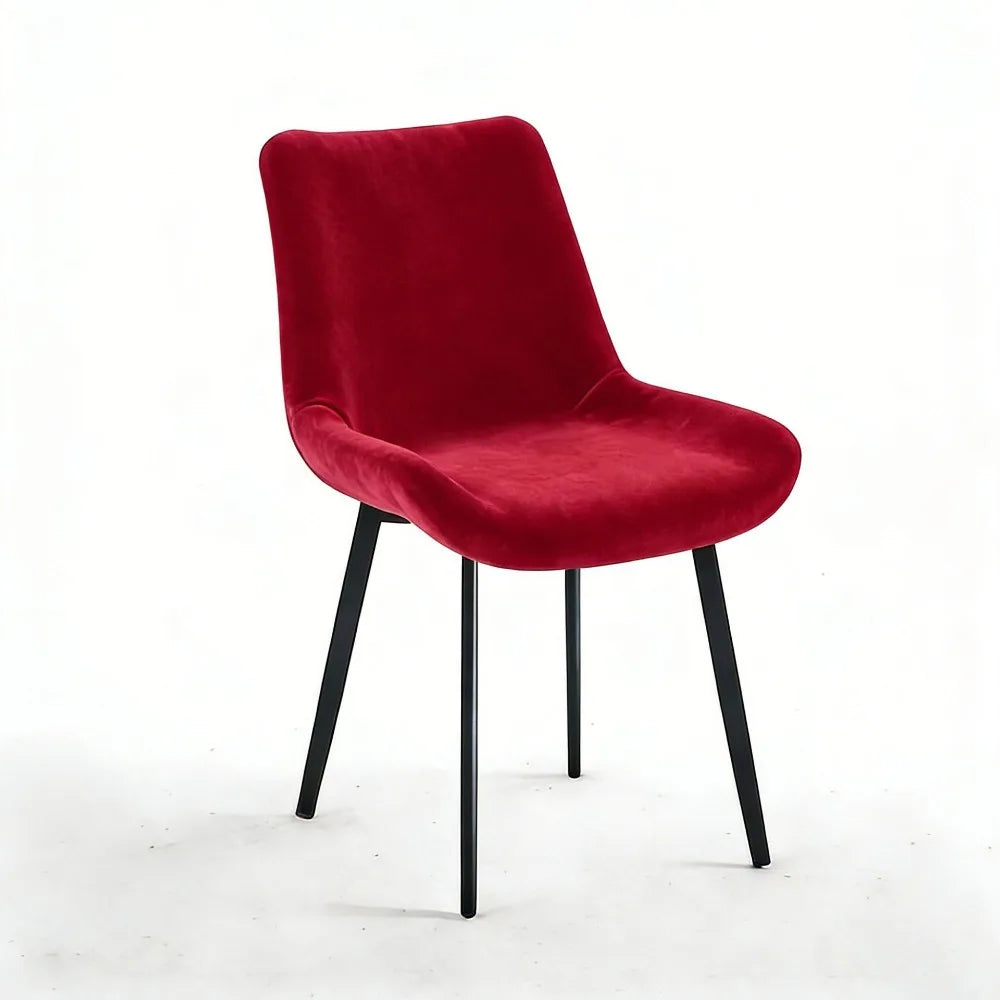 chaises modernes velours noires vertes rouges grises beiges accueil polyester