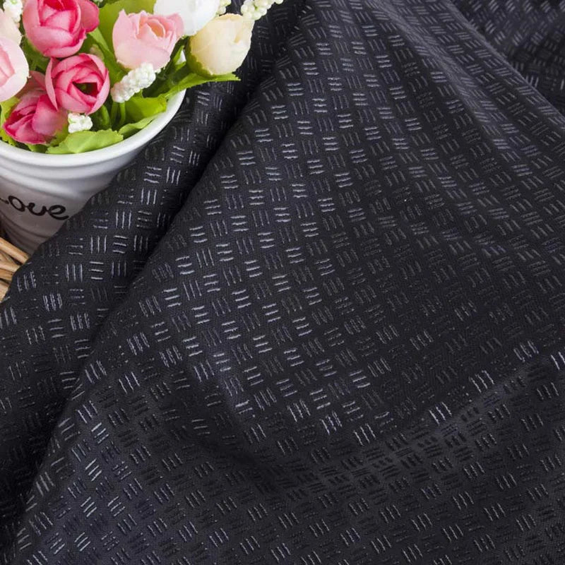 tissu extensible antidérapant polyester imperméable moderne noir carreaux 160cm large qualité chinoise