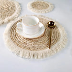 Set de table bohème en paille naturelle