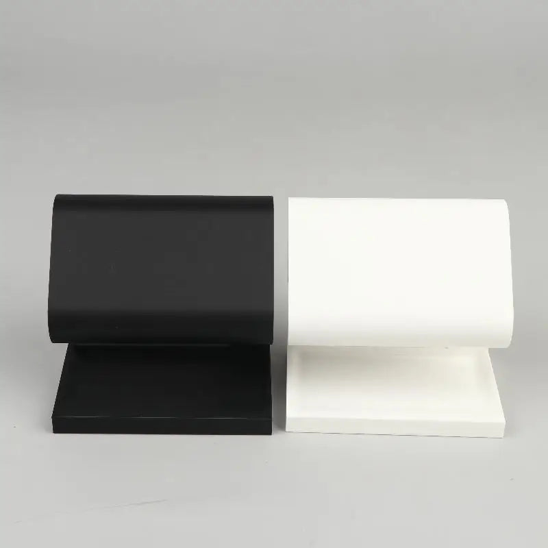 présentoir double face support bijoux noir blanc contemporain plateau brossé adhésif multifonctionnel montres rangement