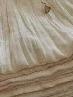 rideau lin plissé classique beige clair opacité rayures fines