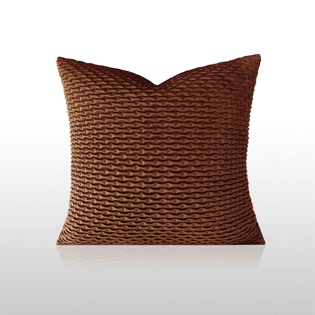 taies d'oreiller jacquard patchwork moderne rayées marron doré élégantes respectueuses environnement adhésives maison