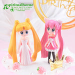 figurines anime personnages détaillées robes coiffures stylisées couleurs vives opaques mignonnes