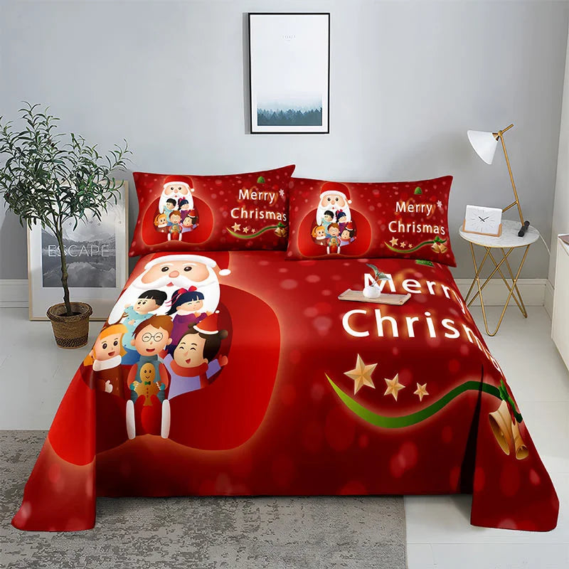 Taie d'oreiller assortie avec motif festif de Noël