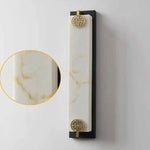 lampe murale moderne blanc doré marbre veines jaunes acier inoxydable éclairage maison 51cm 12cm