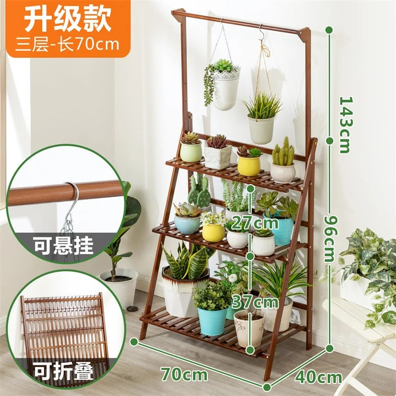 étagère plantes moderne bois naturel pots multicolores fixations grille tailles