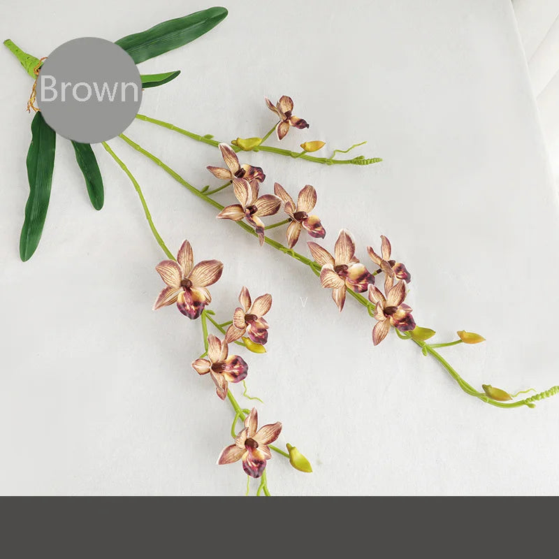 Bouquet artificiel moderne fleurs simples feuilles vertes blanc violet rose rouge vert intérieur