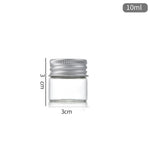 bouteilles transparentes stockage 10ml 20ml 30ml 40ml 50ml capsules métalliques respectueux environnement moderne minimaliste
