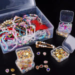 boîtes rangement transparentes modernes clips serrage set 30 compartiments organisation bijoux petits objets